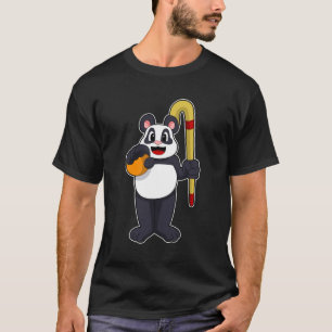 Panda at Hockey with Hockey bat T-Shirt