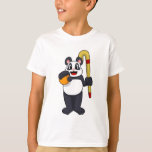 Panda at Hockey with Hockey bat T-Shirt<br><div class="desc">This design is the perfect gift for a birthday,  Christmas and other celebrations. It is suitable for women,  men and kids.</div>