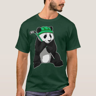 Panda at Ice hockey with Ice hockey stick T-Shirt