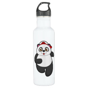 Panda at Running with Cap 710 Ml Water Bottle