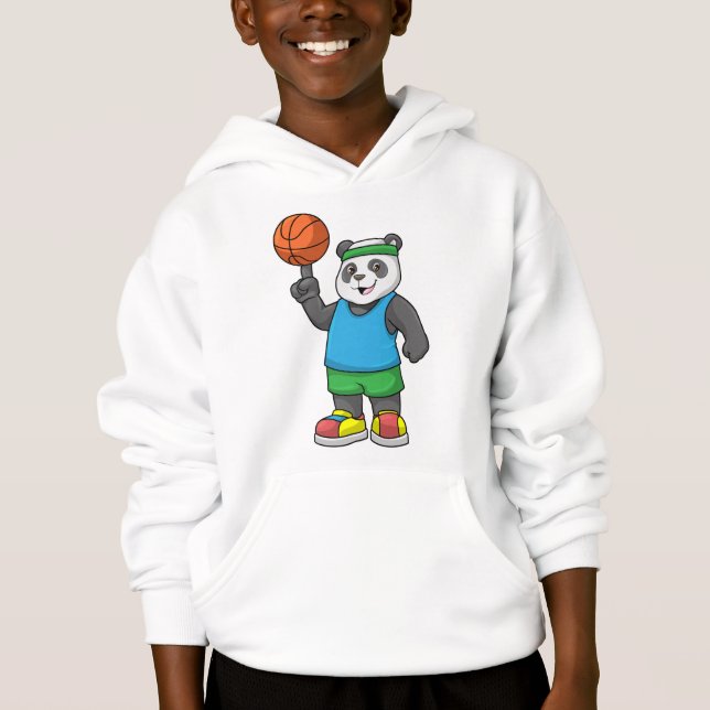 Panda at Sports with Basketball (Front)