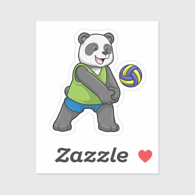 Panda at Sports with Volleyball (Sheet)