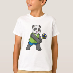 Panda at Sports with Volleyball T-Shirt