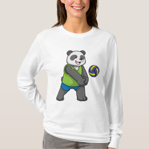 Panda at Sports with Volleyball T-Shirt