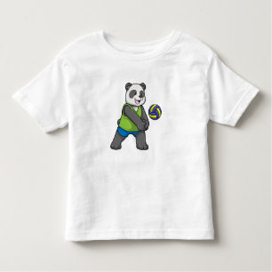 Panda at Sports with Volleyball Toddler T-Shirt