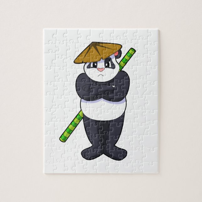 Panda at Stick fight Martial arts.PNG Jigsaw Puzzle (Vertical)
