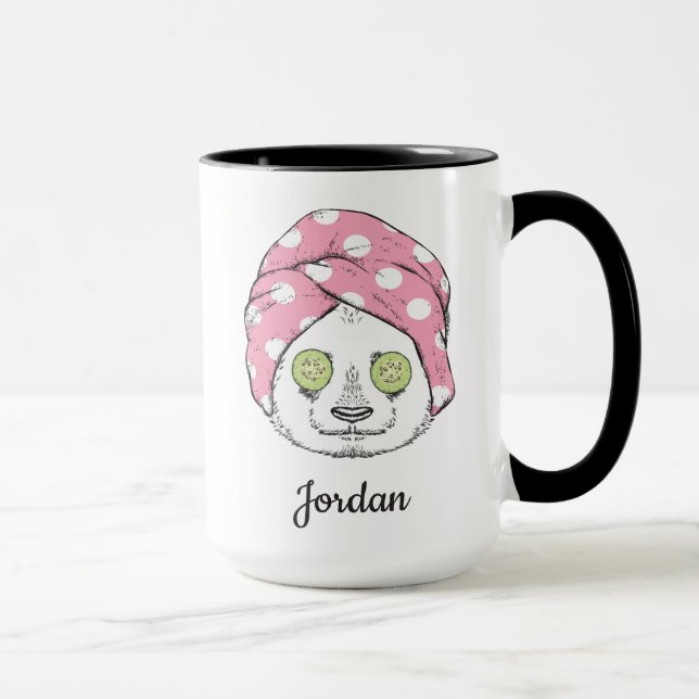 Panda At The Spa | Add Your Name Mug (Right)