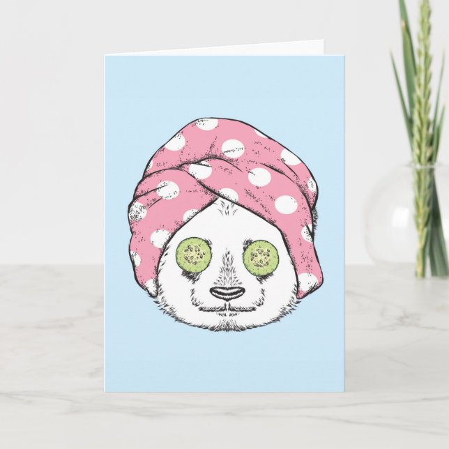 Panda At The Spa Card (Front)