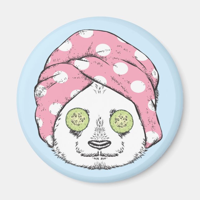 Panda At The Spa Magnet (Front)