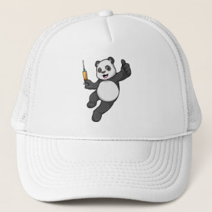Panda at Vaccination with Syringe Trucker Hat