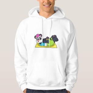 Panda at Yoga on Yoga mat Hoodie
