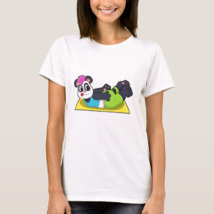 Panda at Yoga on Yoga mat T-Shirt