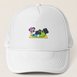 Panda at Yoga on Yoga mat Trucker Hat