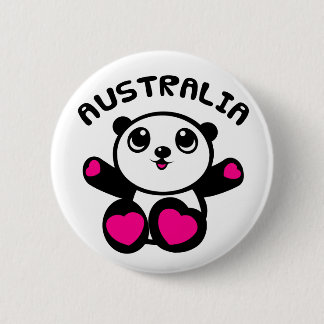 Panda Australia 6 Cm Round Badge