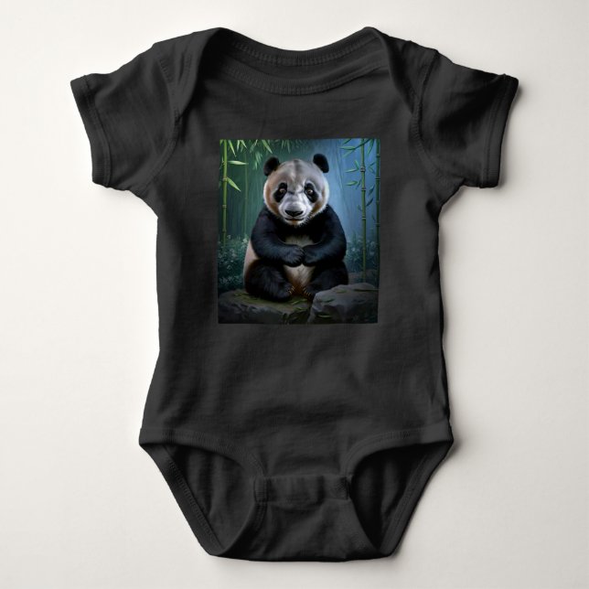 Panda  baby bodysuit (Front)
