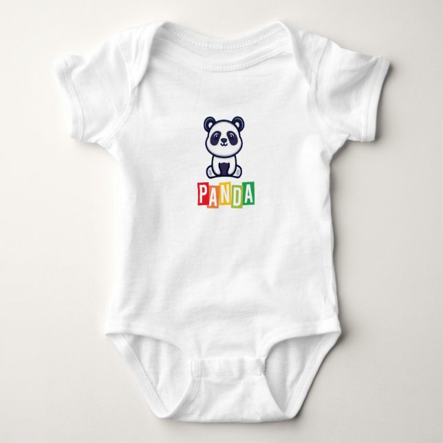 Panda Baby Jersey Bodysuit (Front)