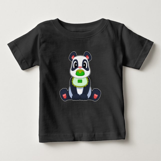 Panda Baby Pacifier Baby T-Shirt (Front)
