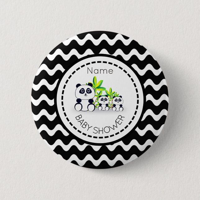 Panda Baby Shower Button (Front)