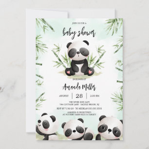 Panda Baby Shower Invitation