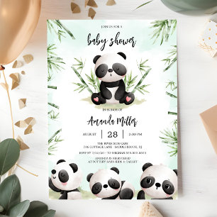 Panda Baby Shower Invitation