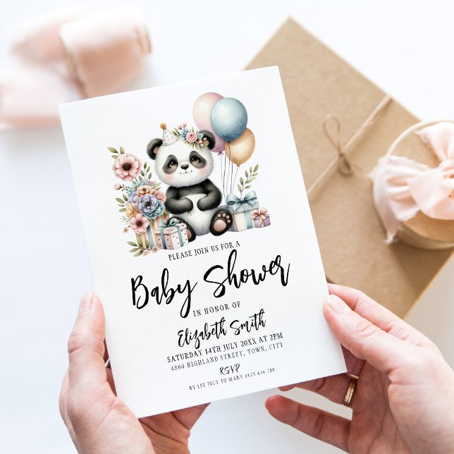 Panda Baby Shower Invitation (Creator Uploaded)