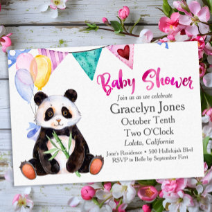 Panda Baby Shower Invitation