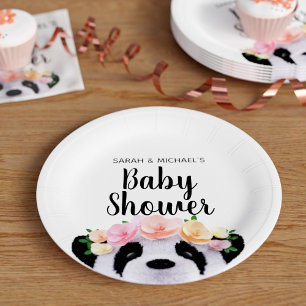 Panda Baby Shower Paper Plate