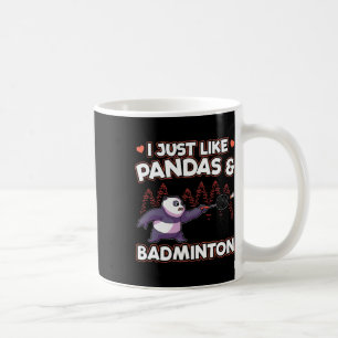 Panda Badminton I Just Love Pandas Coffee Mug