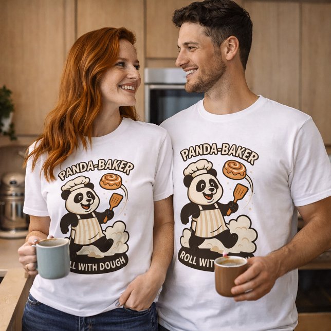 Panda Baker – Funny Pastry Chef Panda Design T-Shirt (Creator Uploaded)