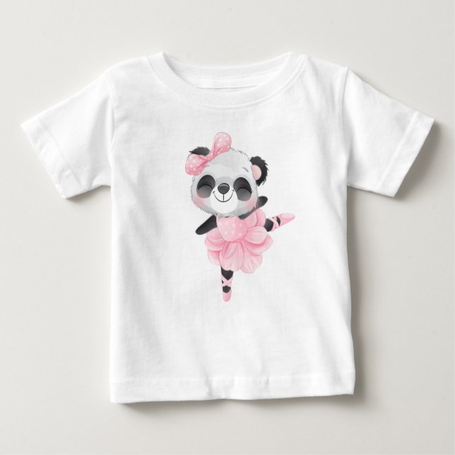 Panda Ballerina Baby T-Shirt (Front)