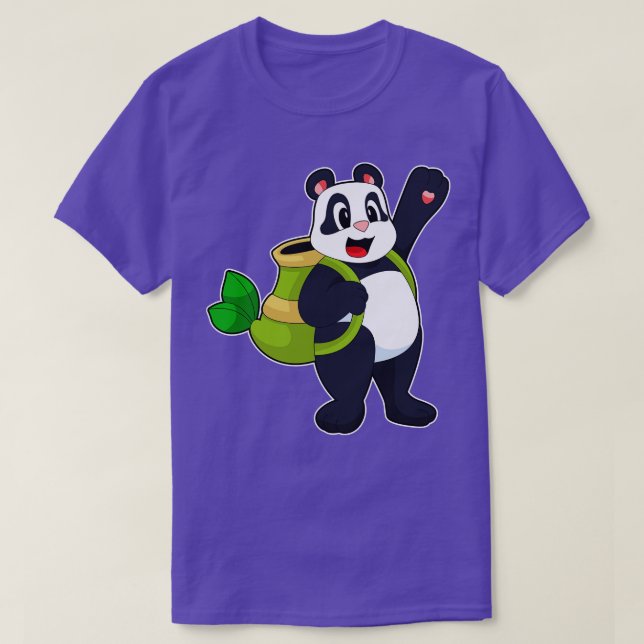Panda Bamboo Backpack T-Shirt (Design Front)
