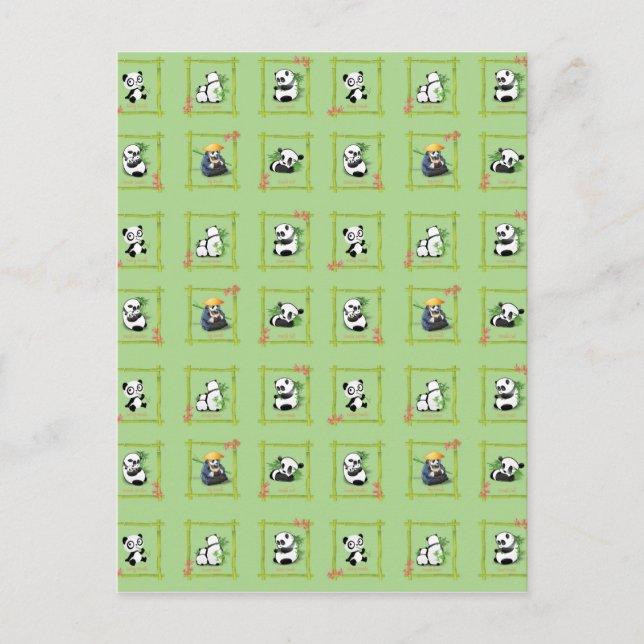 Panda Bamboo Bear Postcard (Front)