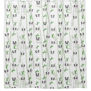 panda bamboo shower curtain