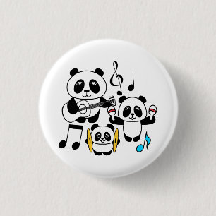 Panda Band - 1000Pandas by Amanda Roos 3 Cm Round Badge