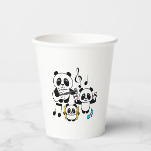 Panda Band - 1000Pandas by Amanda Roos Paper Cups
