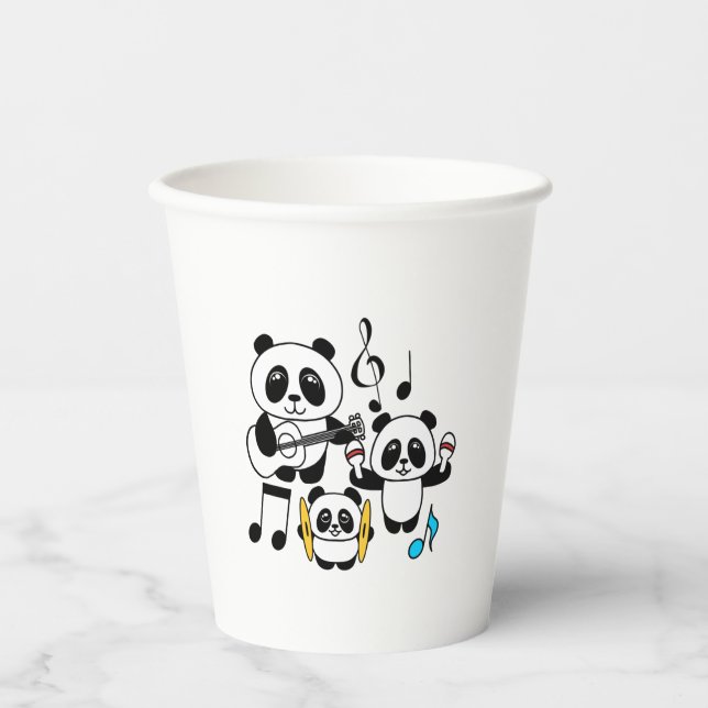 Panda Band - 1000Pandas by Amanda Roos Paper Cups (Front)