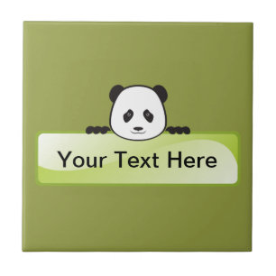 Panda Banner Ceramic Tile
