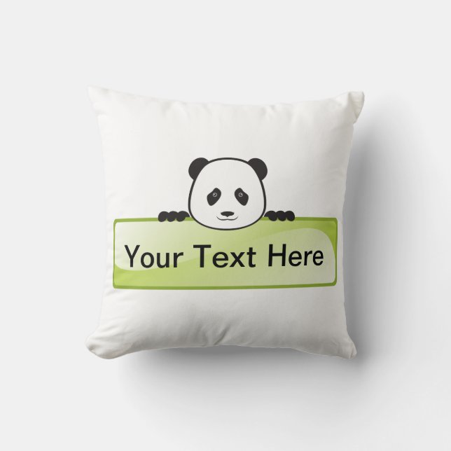 Panda Banner Cushion (Front)