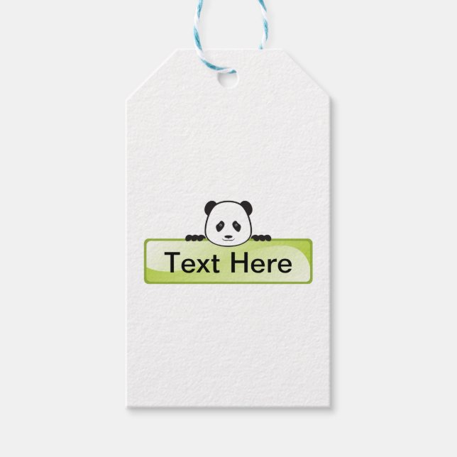 Panda Banner Gift Tags (Front)