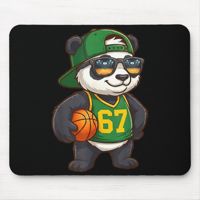 Panda Basketball 67 Gen Alpha Slang Srts Men Boys  Mouse Pad (Front)
