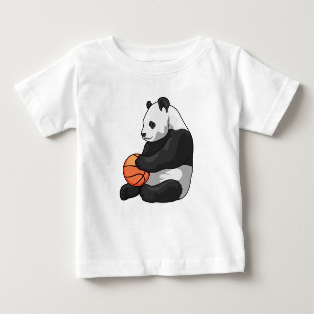 Panda Basketball player Basketball Baby T-Shirt (Front)