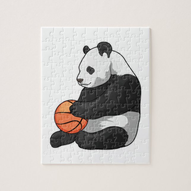 Panda Basketball player Basketball Jigsaw Puzzle (Vertical)