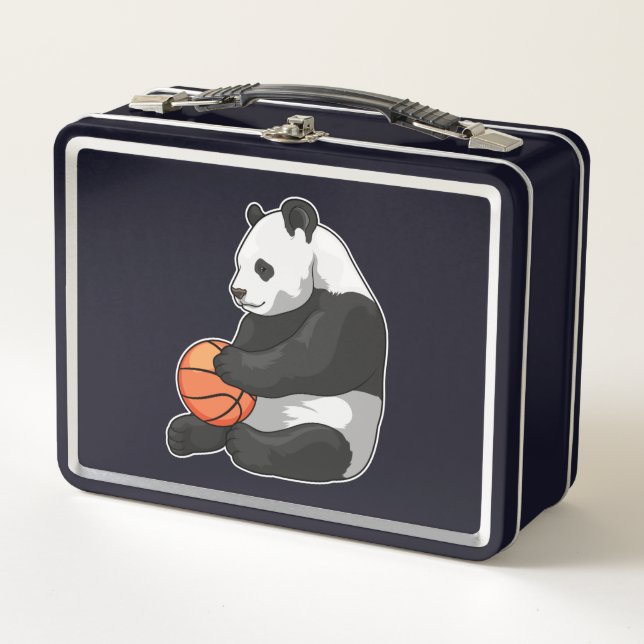 Panda Basketball player Basketball Metal Lunch Box (Front)