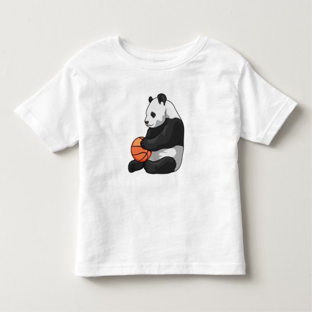 Panda Basketball player Basketball Toddler T-Shirt (Front)