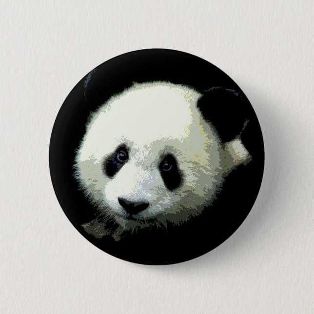 Panda Bear 6 Cm Round Badge (Front)