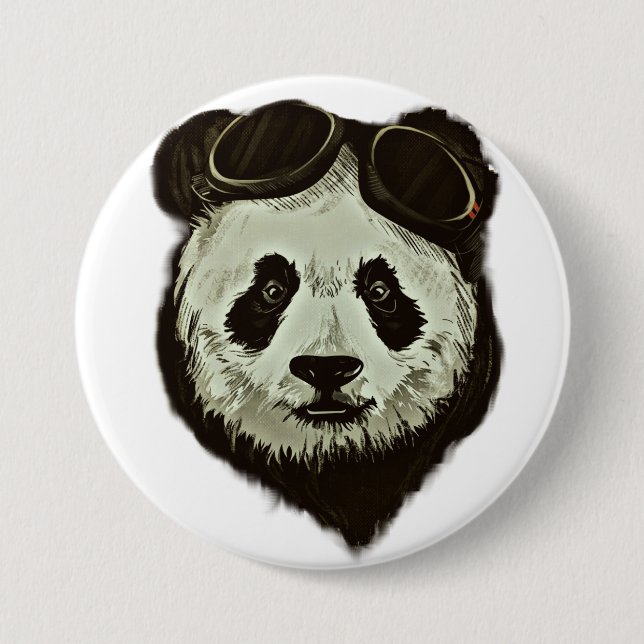 Panda Bear 7.5 Cm Round Badge (Front)