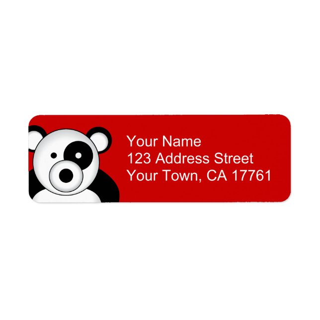 Panda Bear Address Labels (Front)