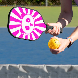 Panda Bear - Adorable Pink White Panda  Pickleball Paddle