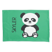 Panda Bear Animal Kawaii Kids Personalised Green