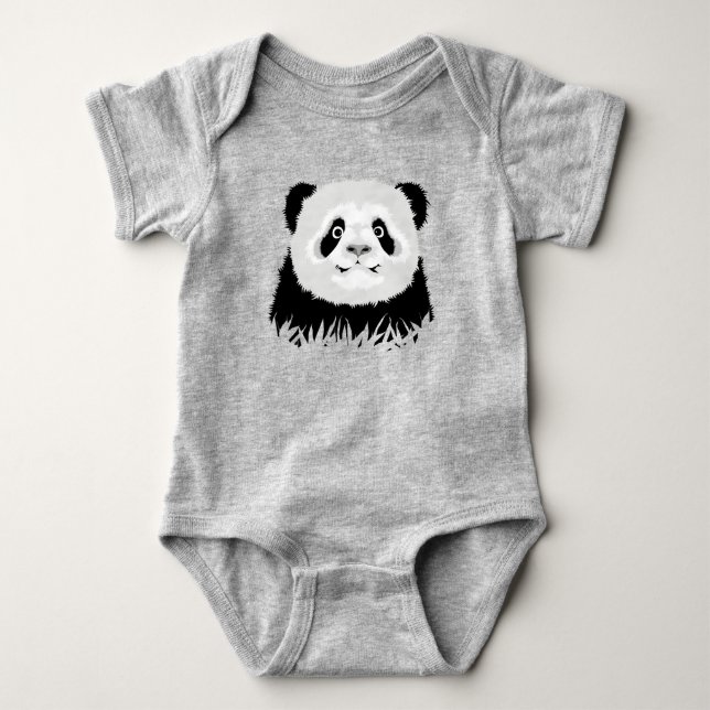 Panda Bear Baby Bodysuit (Front)